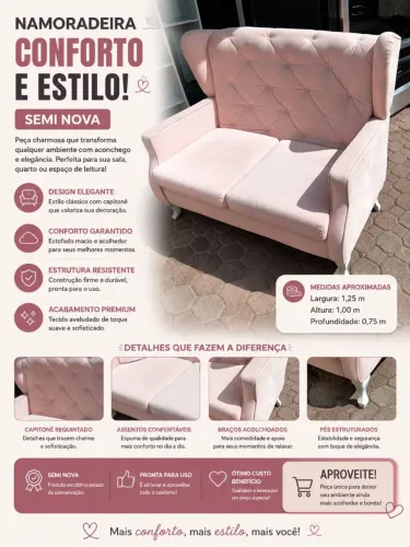 Poltrona namoradeira 2 lugares