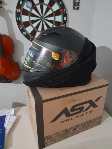 Capacete Asx City solid Preto Fosco - tamanho 58