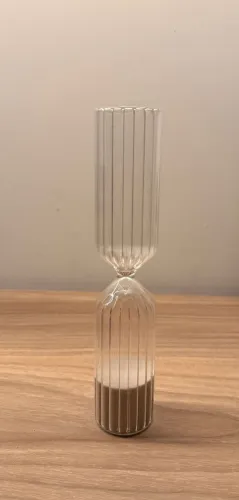Ampulheta decorativa vidro e areia, 30 minutos