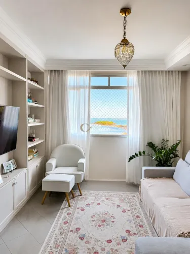 Apartamento 03 quartos com 01 suíte e vista para o mar na Praia da Costa
