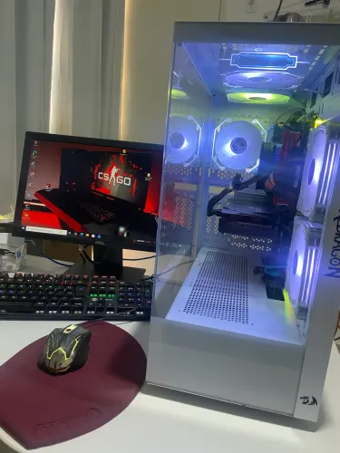 Ryzen 5 5500 Rtx 3060 12 giga NVMe 1 terá 16 giga d e ram crucial placa mãe Tuf b450m