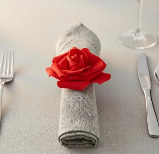 Decoração flores vermelhas, Bela e a fera.