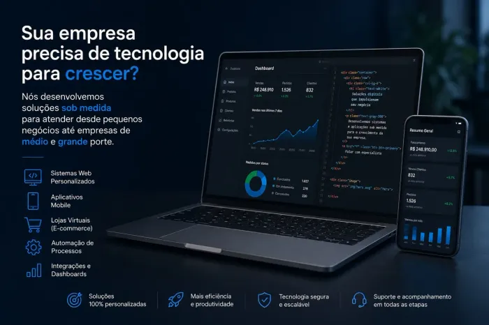 Criação de Sistemas de Gestão e Lojas Virtuais
