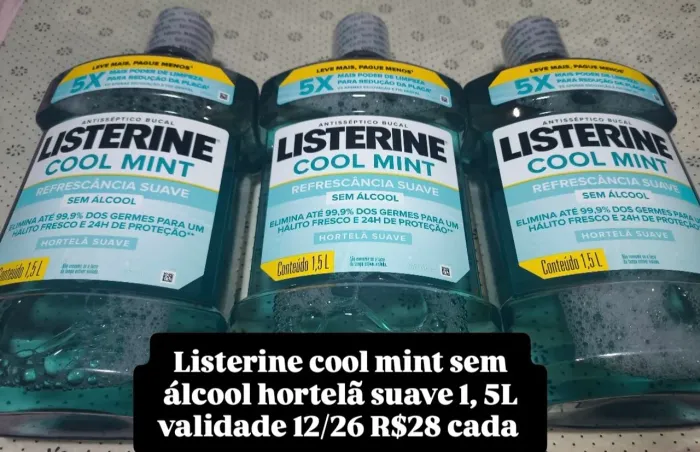Listerine cool mint sem álcool 1, 5L 
