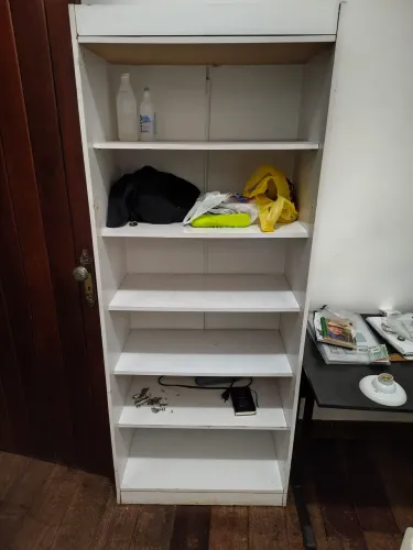 Sapateira 5 divisórias, portas com espelho, com avarias