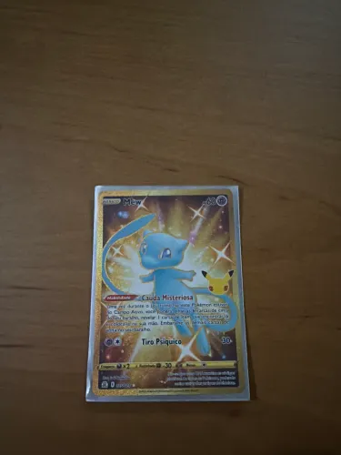 Mew dourado, celebração, Pokémon tcg.