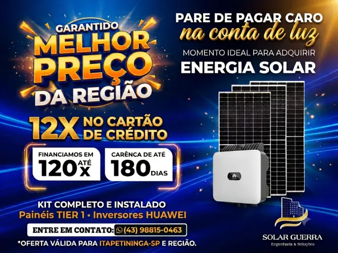 Energia solar ao seu alcance!