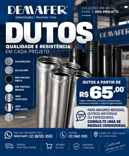 DUTOS A PARTIR DE R$ 65,00