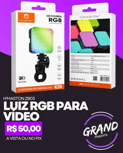 Luiz Led RGB para Vídeo 