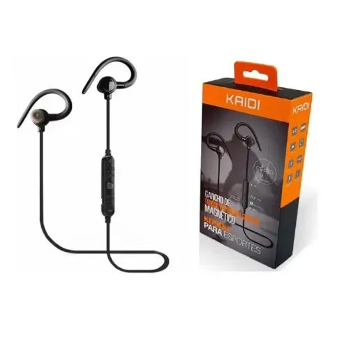 Fone de Ouvido TWS Kaidi Magnético Sem Fio Com Gancho - R$ 109,99