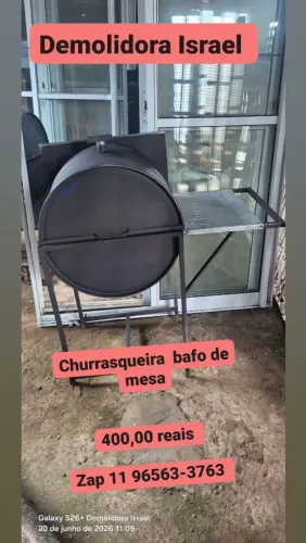 Churrasqueira bafo com mesa