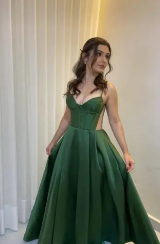 Vestido de Festa Verde Oliva M