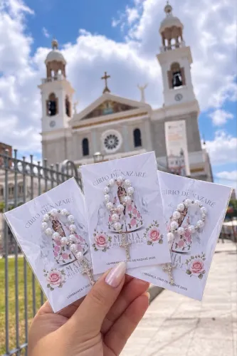Lembrança Círio 2026 ? | Mini terço + Card personalizado + Embalagem