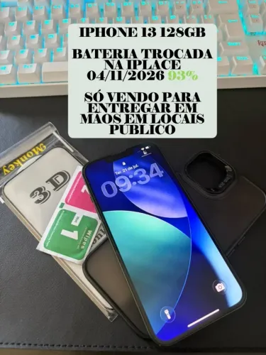 IPHONE 13 128GB - 93% TROCADA NA IPLACE - SÓ VENDO PARA ENTREGAR EM MÃOS EM LOCAIS PÚBLICO