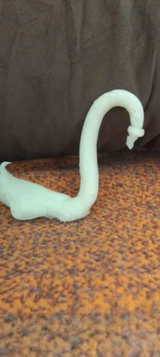 Cisne ganso de argila biscuit feito a mão 