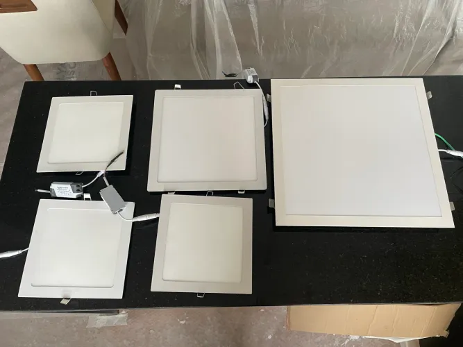 Kit 5 Luminária Painel Embutir Plafon - USADAS