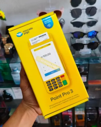 Maquininha de Cartão Mercado Pago Point Pro 3 - Imprime o comprovante