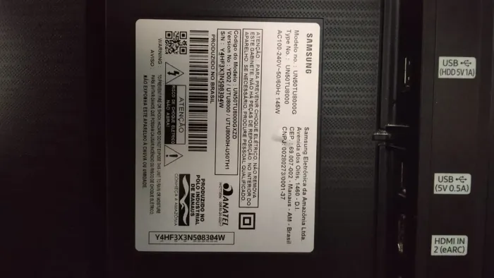 Tv Samsung 50 pol para retirada de peças
