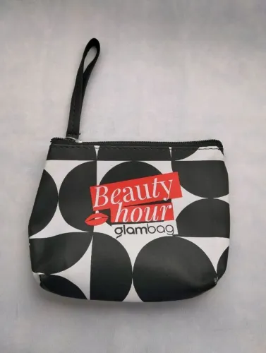 Bolsinha glambag beauty hour preta e branca