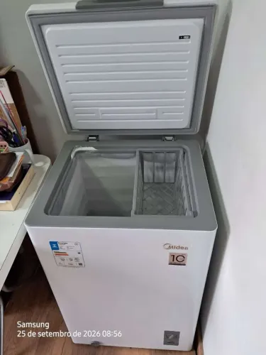 FREEZER HORIZONTAL MIDEA 100L INVERTER BIVOLT BRANCO