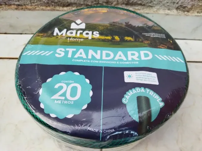 Mangueira De Jardim 20m Metros Com Esguicho Trançada Reforçada Flexível 7/16 Anti Dobra