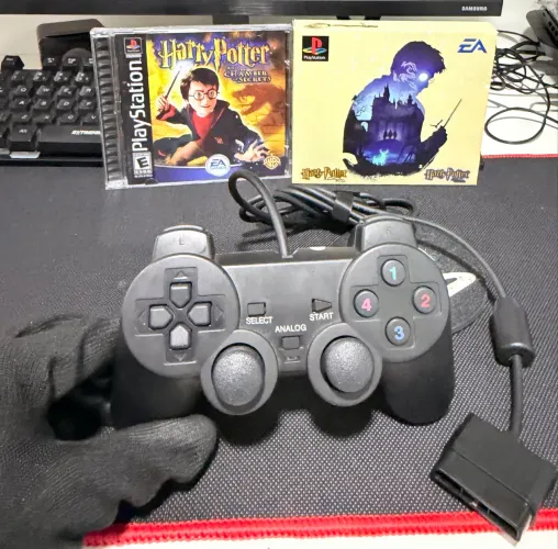 Controle PlayStation 2 PS2 Paralelo com Analógico - Preto - Funcionando Perfeito
