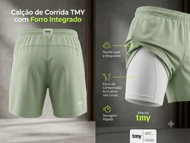 Calção de corrida TMY Tam P/M
