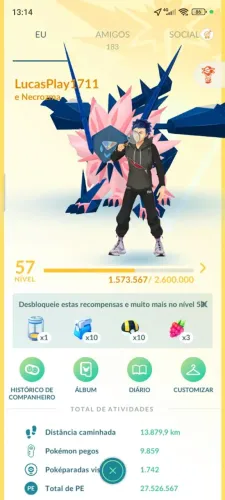 Conta Pokémon Go 