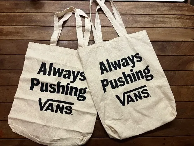  2 ecobags vans off the wall