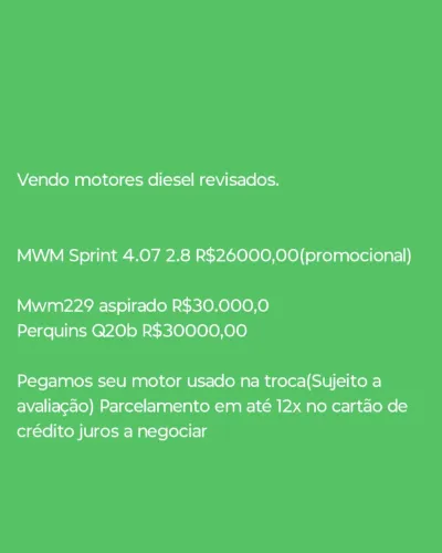 Motor MWM Sprint 4.07 2.8 mecânico 