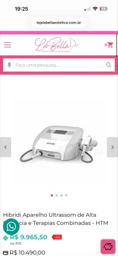 Ultrassom Estético HTM + corrente russa + correntes + acessórios 