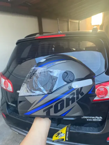 Capacete R8 Pro Tork Fosco Preto Azul