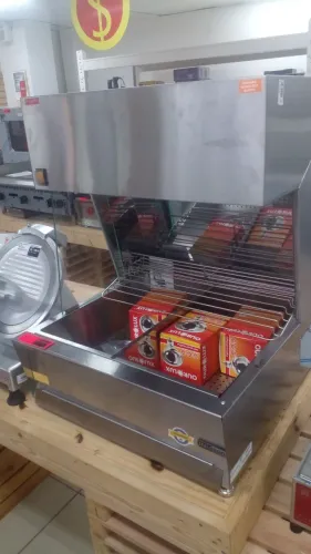 CONSERVADOR INDUSTRIAL DE FRITURAS COM 2 CUBAS, EM INOX, DA MARCHESONI, NOVO, PROMOÇÃO!!!!