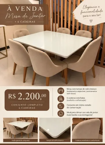 Mesa de Jantar 6 lugares