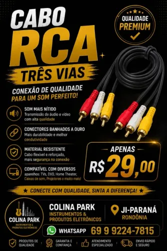 Cabo RCA (Três Vias)