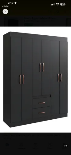 Guarda roupas solteiro preto