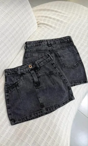 Saia jeans cintura alta 36 a 42 - ENTREGA A DOMICÍLIO 