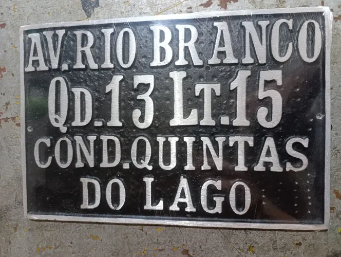 Placa de Identificação Residencial Personalizada