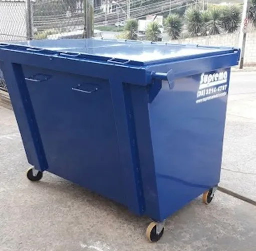 Lixeira container basculante 1200lts Padrão ABNT 