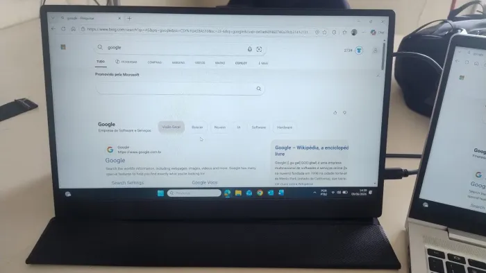 Monitor portátil touchscreem 15.6 polegadas