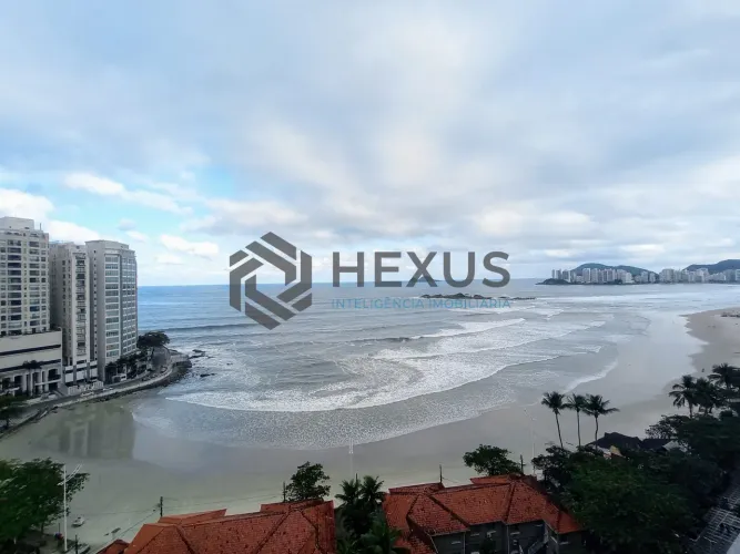 Apartamento reformado frente mar na Praia das Pitangueiras, Guaruja