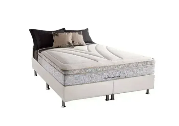 Cama Box Queen + Colchão Herval American Maxspring 158x198x74 - Select Colchões