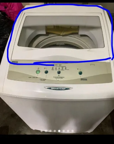 Tampa para máquina de lavar BWM08ABANA00 da Brastemp usada em perfeito estado.