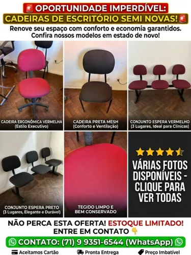 Cadeiras para escritório.