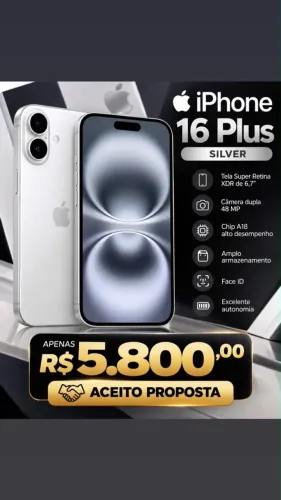 iPhone 16 plus 128 GB silver