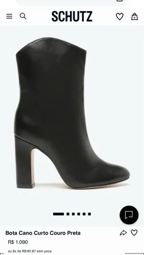 Bota Schutz Preta 38