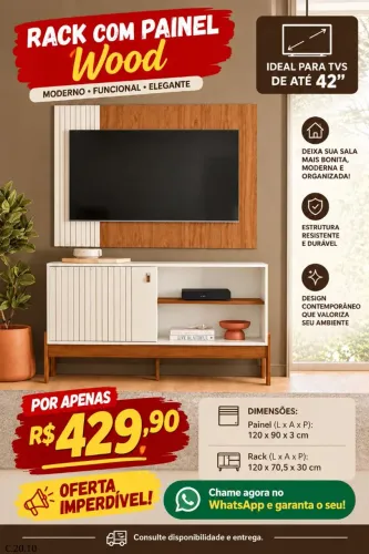 Rack com painel