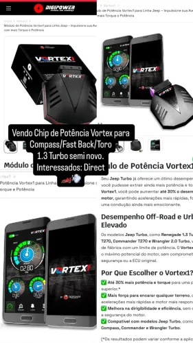 Chip de potência Compass/Toro 1.3 turbo