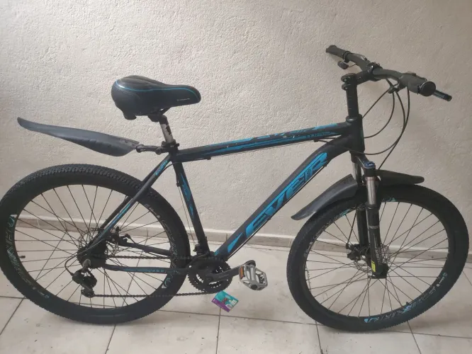 Bicicleta Aro 29 Bike Aço 21 Marchas Velocidades Freio A Disco Cor:azul
