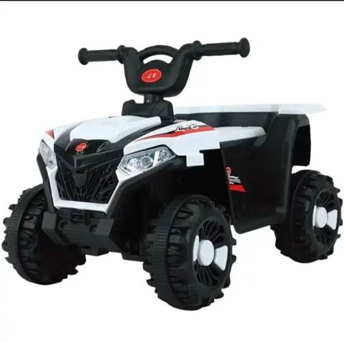 Quadriciclo Infantil Elétrico 4 Rodas - Carrinho Infantil Esportivo branco e preto